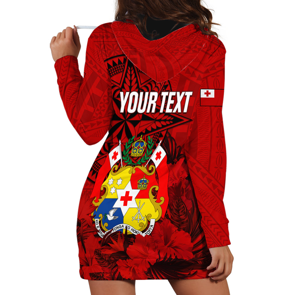 Personalized Tonga King Tupou I Day Hoodie Dress Tropical Flowers With Ngatu Pattern LT05 - Polynesian Pride