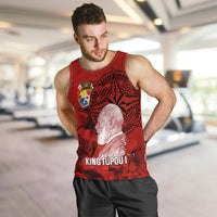 Personalized Tonga King Tupou I Day Men Tank Top Tropical Flowers With Ngatu Pattern LT05 - Polynesian Pride