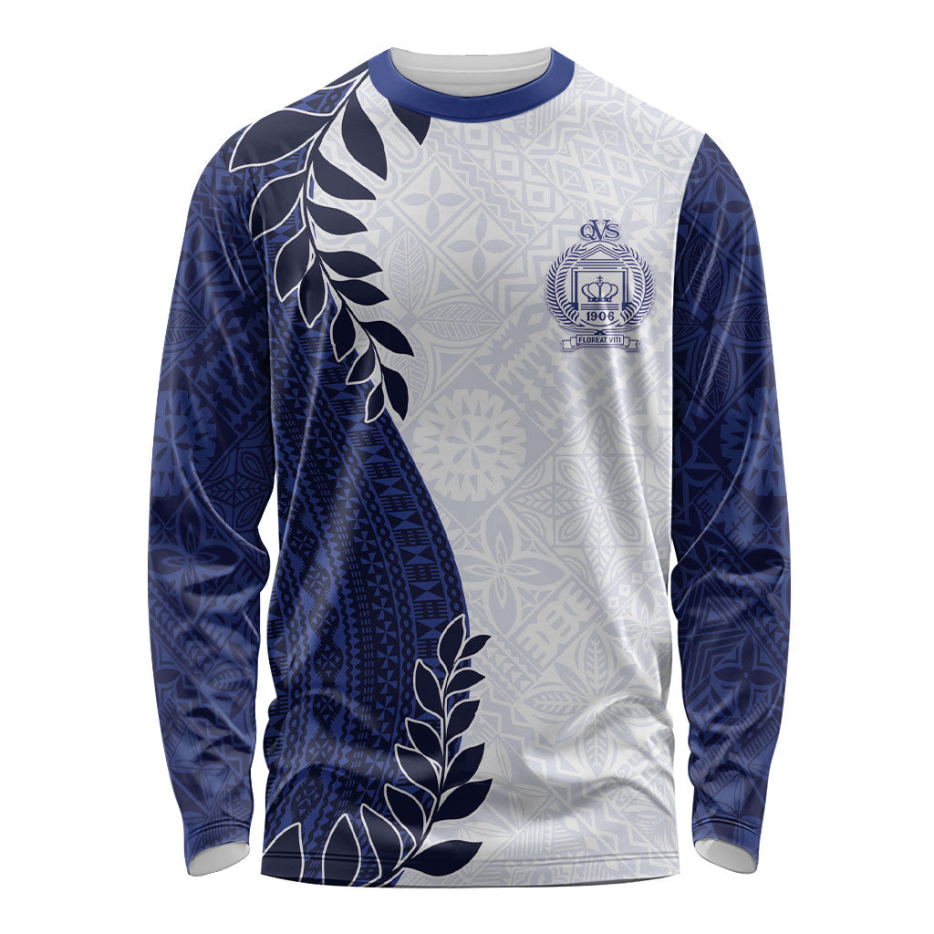 Custom Fiji Queen Victoria School Long Sleeve Shirt 120 Years Anniversary
