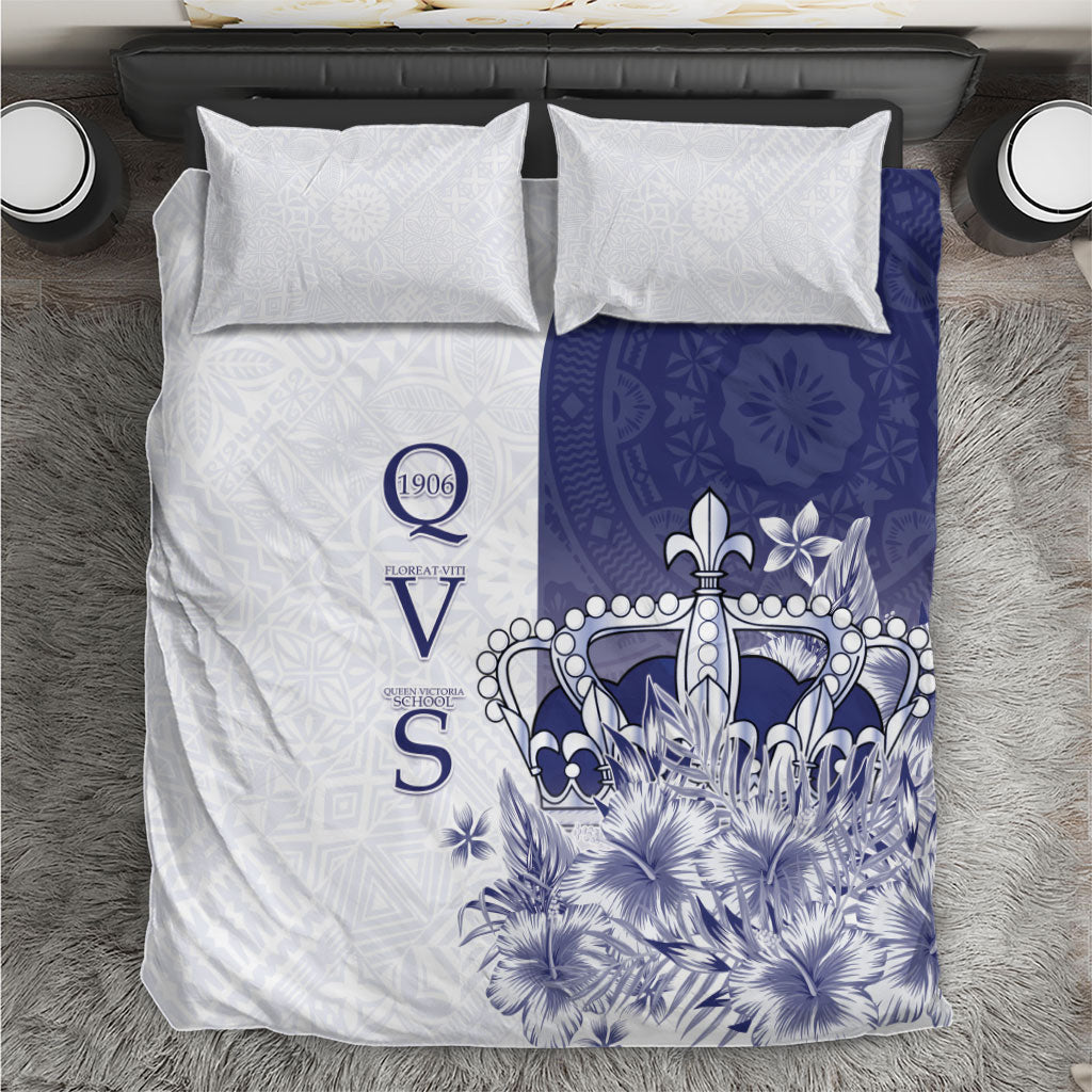 Fiji Queen Victoria School 1906 Bedding Set Floreat Viti LT05 Navy - Polynesian Pride