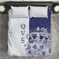 Fiji Queen Victoria School 1906 Bedding Set Floreat Viti LT05 Navy - Polynesian Pride