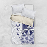 Fiji Queen Victoria School 1906 Bedding Set Floreat Viti LT05 US Twin 172cm x 218cm Navy - Polynesian Pride