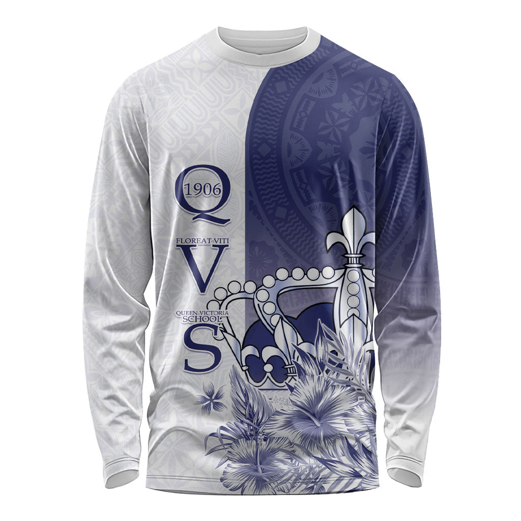 Personalised Fiji Queen Victoria School 1906 Long Sleeve Shirt Floreat Viti