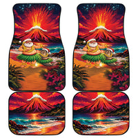 Hawaii Volcano Christmas Car Mats Hula Santa And Monk Seal LT05 - Polynesian Pride