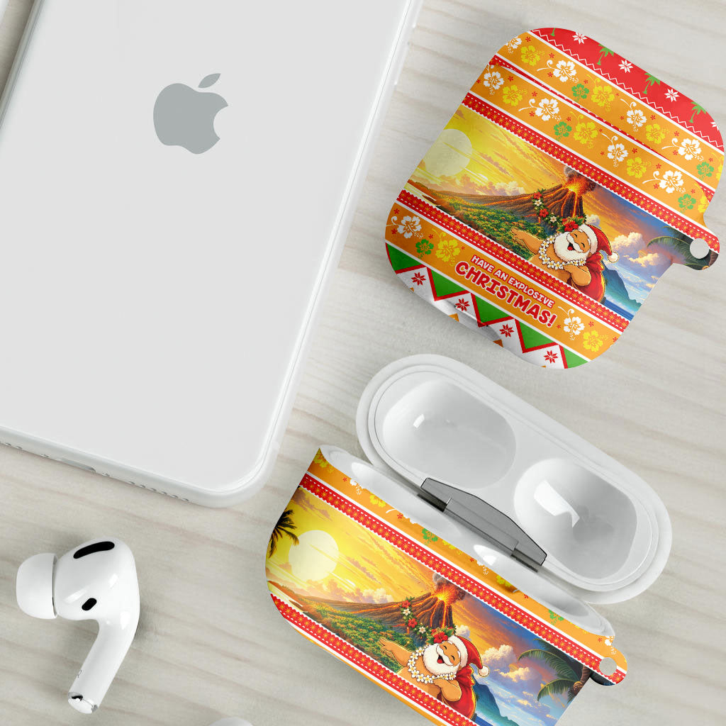 Hawaii Volcano Christmas AirPods Case Have An Explosive Christmas LT05 - Polynesian Pride