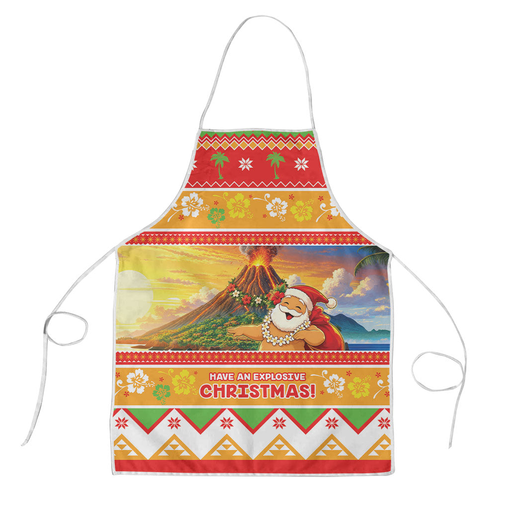 Hawaii Volcano Christmas Apron Have An Explosive Christmas LT05 Red - Polynesian Pride