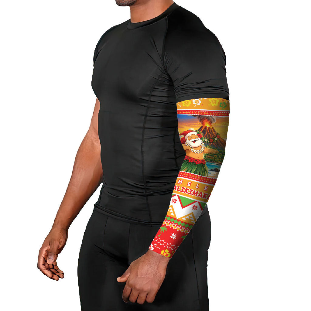 Hawaii Volcano Christmas Arm Sleeves Have An Explosive Christmas LT05 - Polynesian Pride
