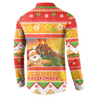 Hawaii Volcano Christmas Button Sweatshirt Have An Explosive Christmas LT05 - Polynesian Pride