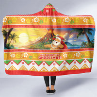 Hawaii Volcano Christmas Hooded Blanket Have An Explosive Christmas LT05 One Size Red - Polynesian Pride