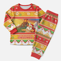 Hawaii Volcano Christmas Pajama Set Have An Explosive Christmas LT05 Men Red - Polynesian Pride