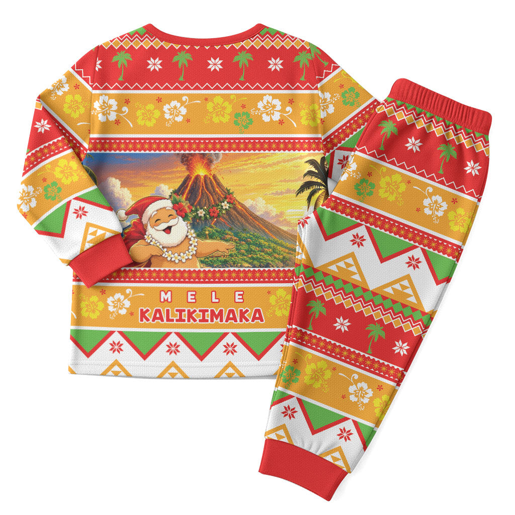 Hawaii Volcano Christmas Pajama Set Have An Explosive Christmas LT05 - Polynesian Pride