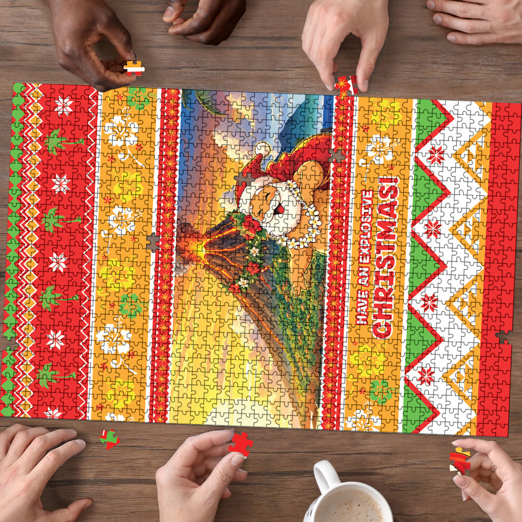 Hawaii Volcano Christmas Puzzle Have An Explosive Christmas LT05 - Polynesian Pride
