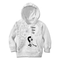 Lung Cancer Awareness Kid Hoodie Never Give Up Polynesian Style LT05 Hoodie White - Polynesian Pride