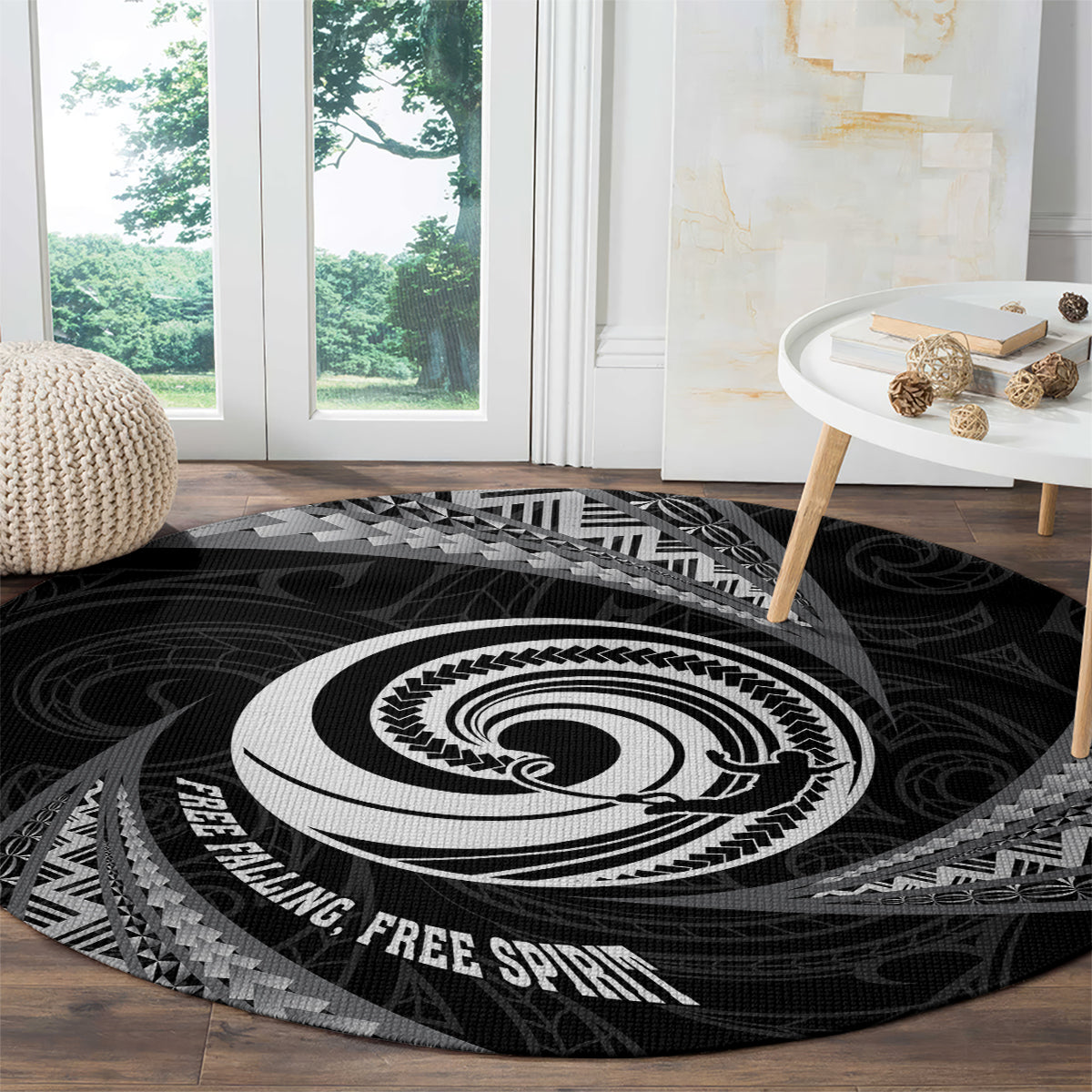 New Zealand Bungy Jumping Round Carpet Maori Pattern LT05 - Polynesian Pride