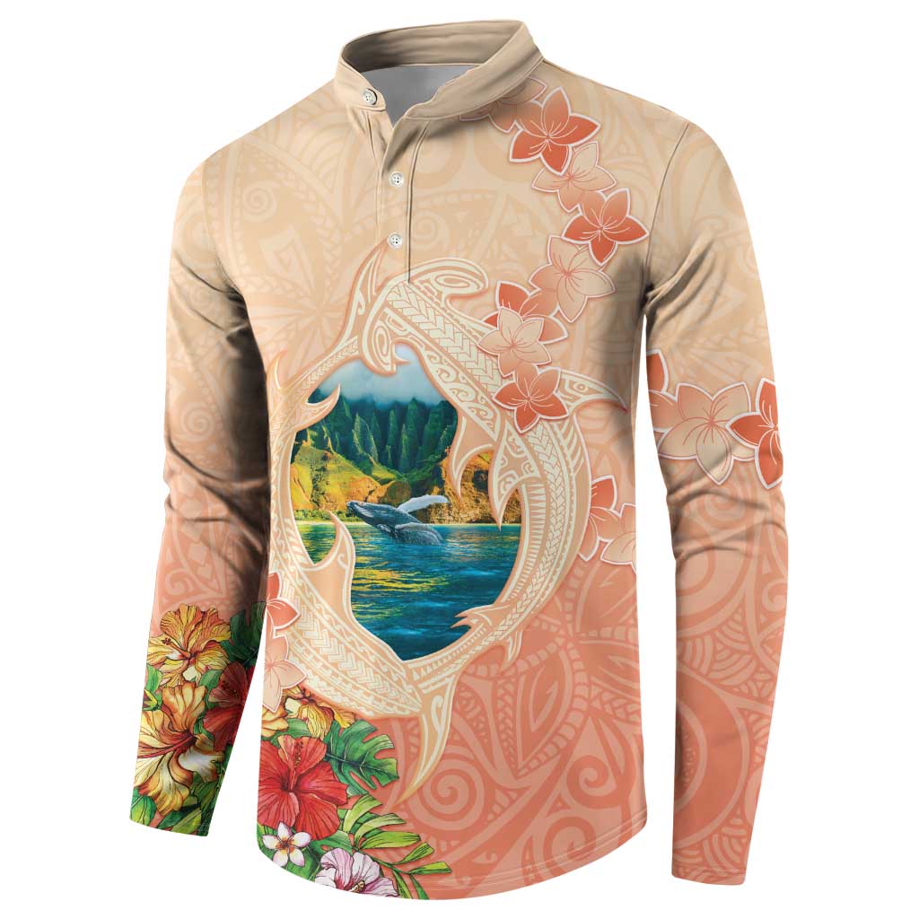 Hawaii Kauai Na Pali Coast Landscape Button Sweatshirt LT05 - Polynesian Pride
