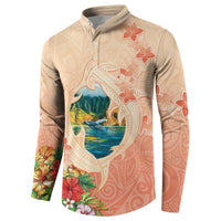 Hawaii Kauai Na Pali Coast Landscape Button Sweatshirt LT05 - Polynesian Pride