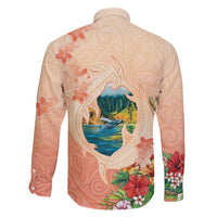 Hawaii Kauai Na Pali Coast Landscape Family Matching Mermaid Dress and Hawaiian Shirt