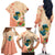 Hawaii Kauai Na Pali Coast Landscape Family Matching Off The Shoulder Long Sleeve Dress and Hawaiian Shirt