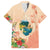 Hawaii Kauai Na Pali Coast Landscape Family Matching Off The Shoulder Long Sleeve Dress and Hawaiian Shirt