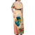 Hawaii Kauai Na Pali Coast Landscape Family Matching Off Shoulder Maxi Dress and Hawaiian Shirt