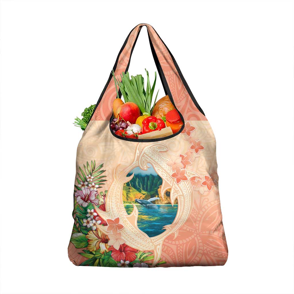 Hawaii Kauai Na Pali Coast Landscape Grocery Bag LT05 1-pack One Size Peach - Polynesian Pride