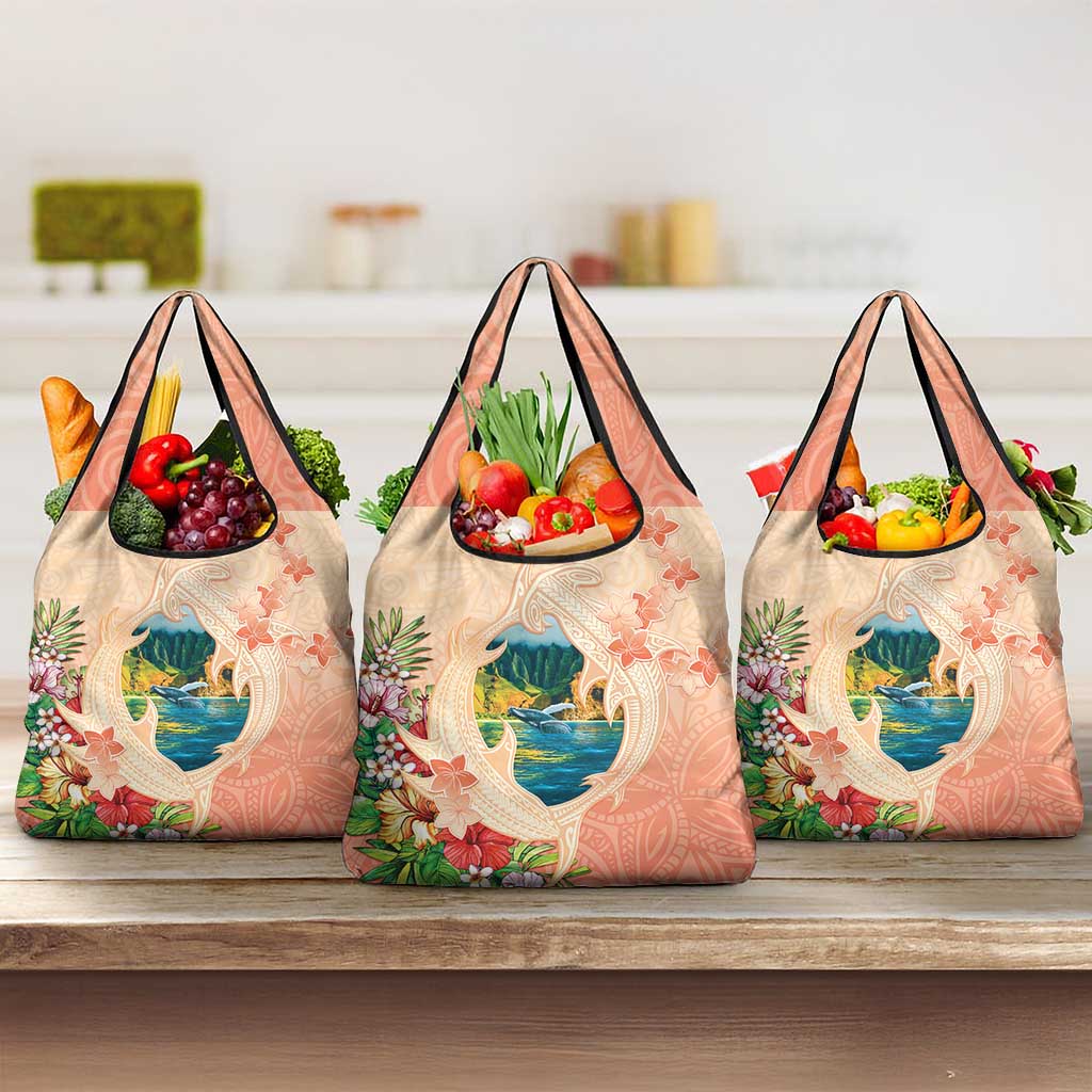 Hawaii Kauai Na Pali Coast Landscape Grocery Bag LT05 3-pack One Size Peach - Polynesian Pride