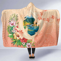 Hawaii Kauai Na Pali Coast Landscape Hooded Blanket LT05 One Size Peach - Polynesian Pride