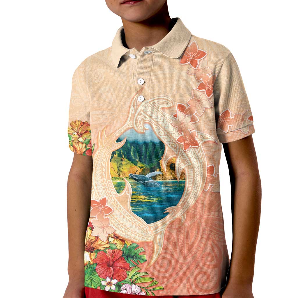 Hawaii Kauai Na Pali Coast Landscape Kid Polo Shirt