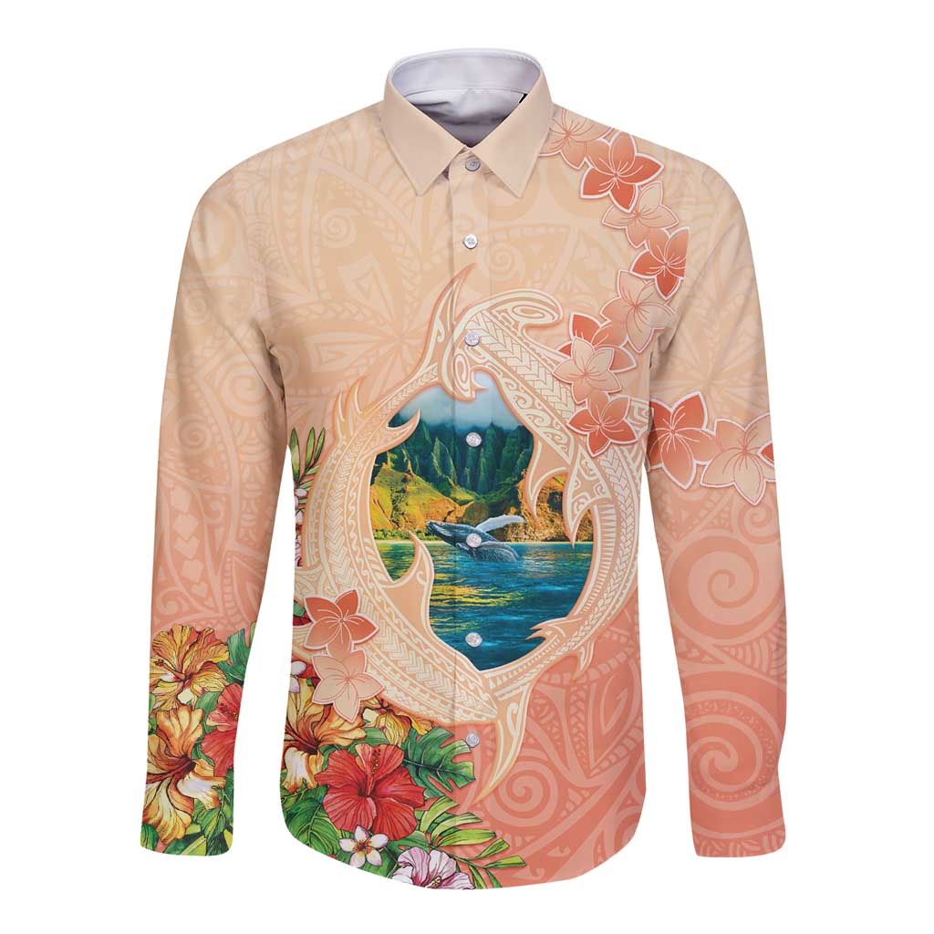 Hawaii Kauai Na Pali Coast Landscape Long Sleeve Button Shirt