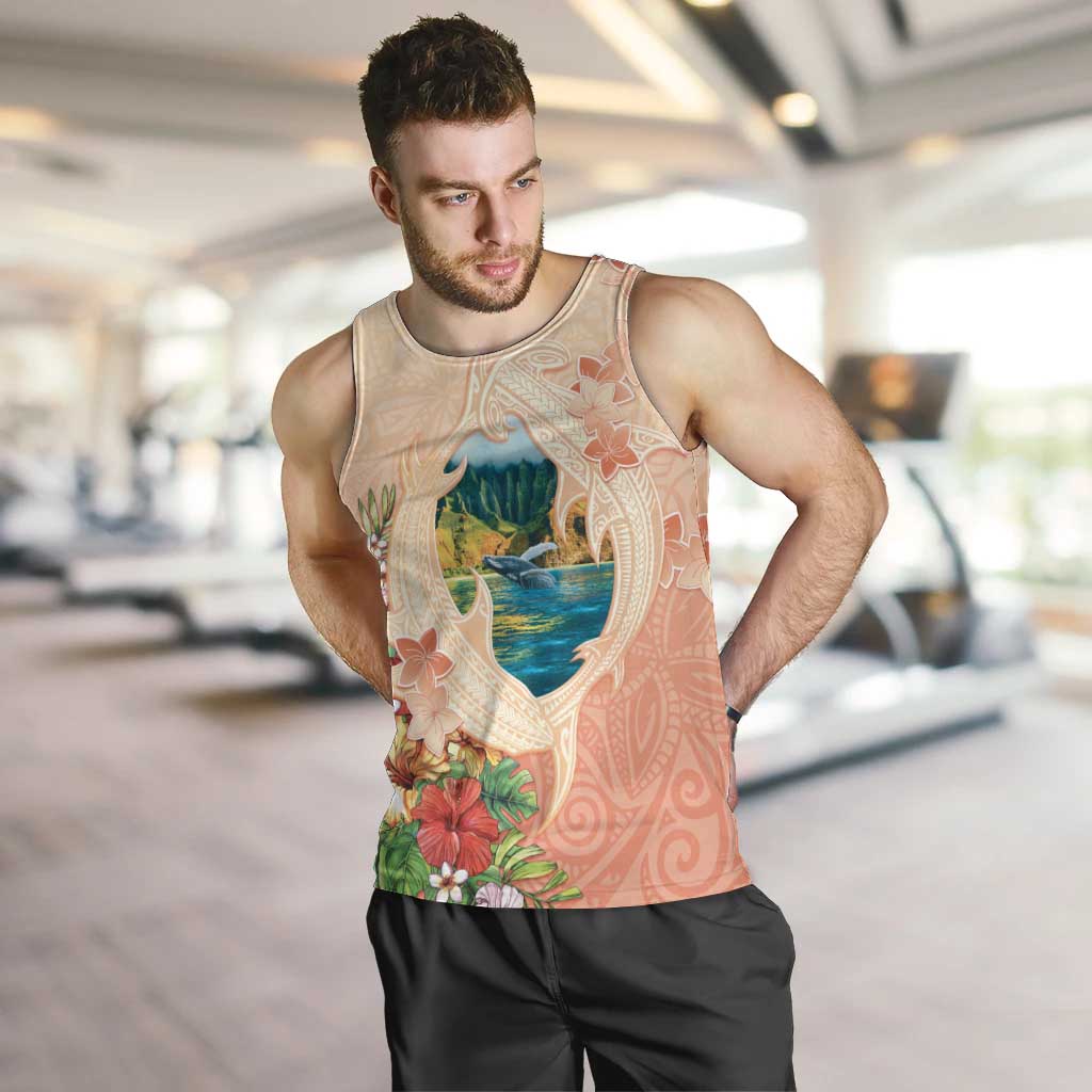 Hawaii Kauai Na Pali Coast Landscape Men Tank Top LT05 Peach - Polynesian Pride
