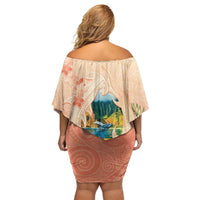 Hawaii Kauai Na Pali Coast Landscape Off Shoulder Short Dress LT05 - Polynesian Pride