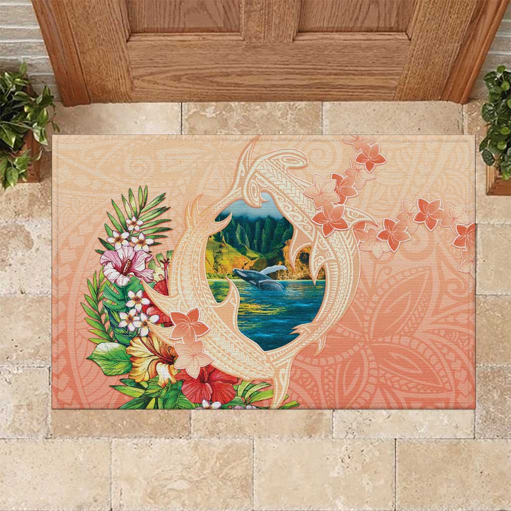 Hawaii Kauai Na Pali Coast Landscape Rubber Doormat LT05 Peach - Polynesian Pride