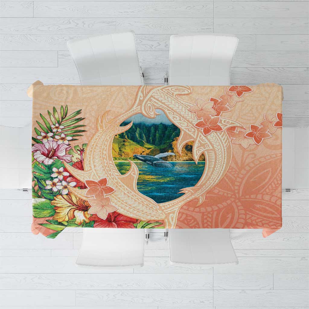 Hawaii Kauai Na Pali Coast Landscape Tablecloth LT05 Peach - Polynesian Pride