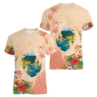 Hawaii Kauai Na Pali Coast Landscape Women V-Neck T-Shirt LT05 - Polynesian Pride