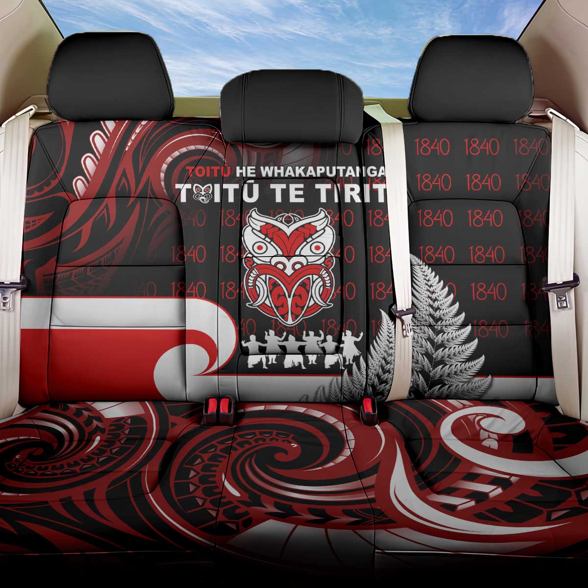 Aotearoa Toitu He Whakaputanga Back Car Seat Cover Toitu Te Tiriti O Waitangi