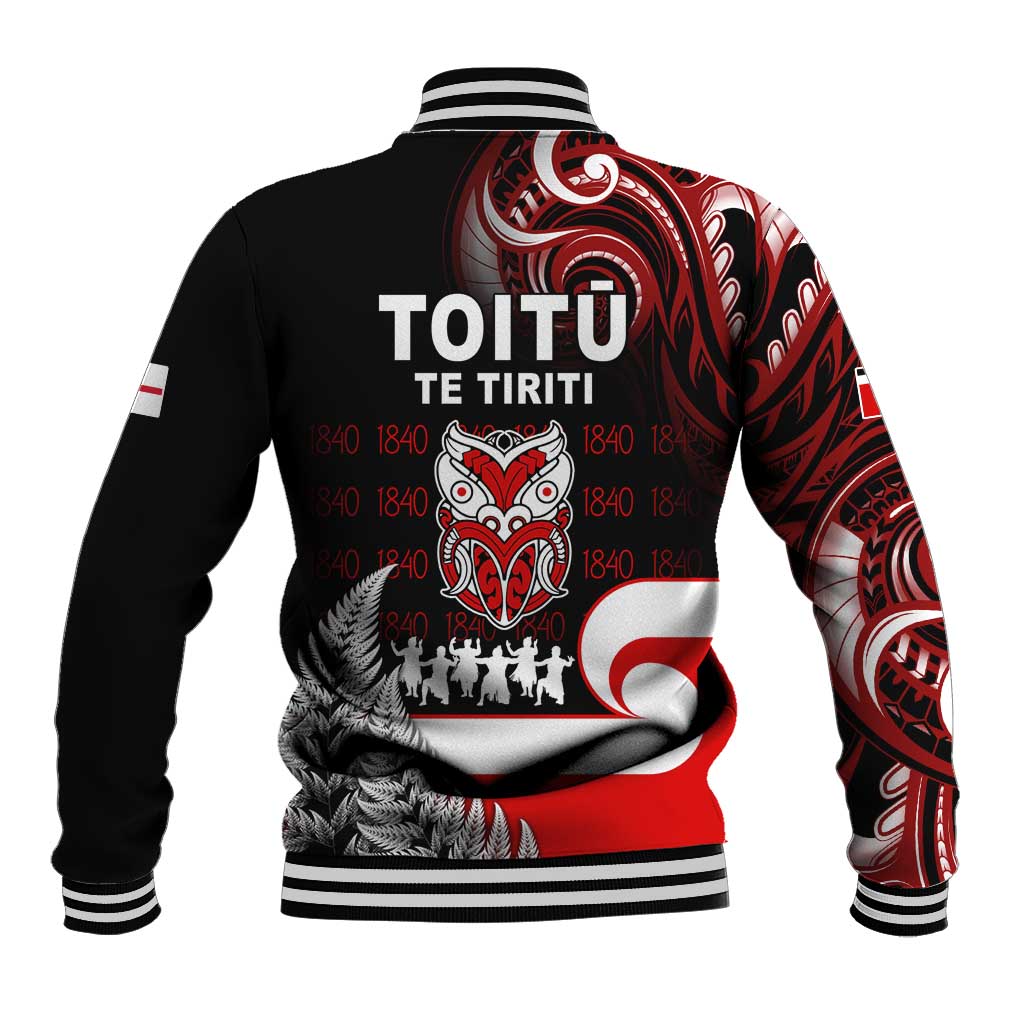 Aotearoa Toitu He Whakaputanga Baseball Jacket Toitu Te Tiriti O Waitangi LT05 - Polynesian Pride