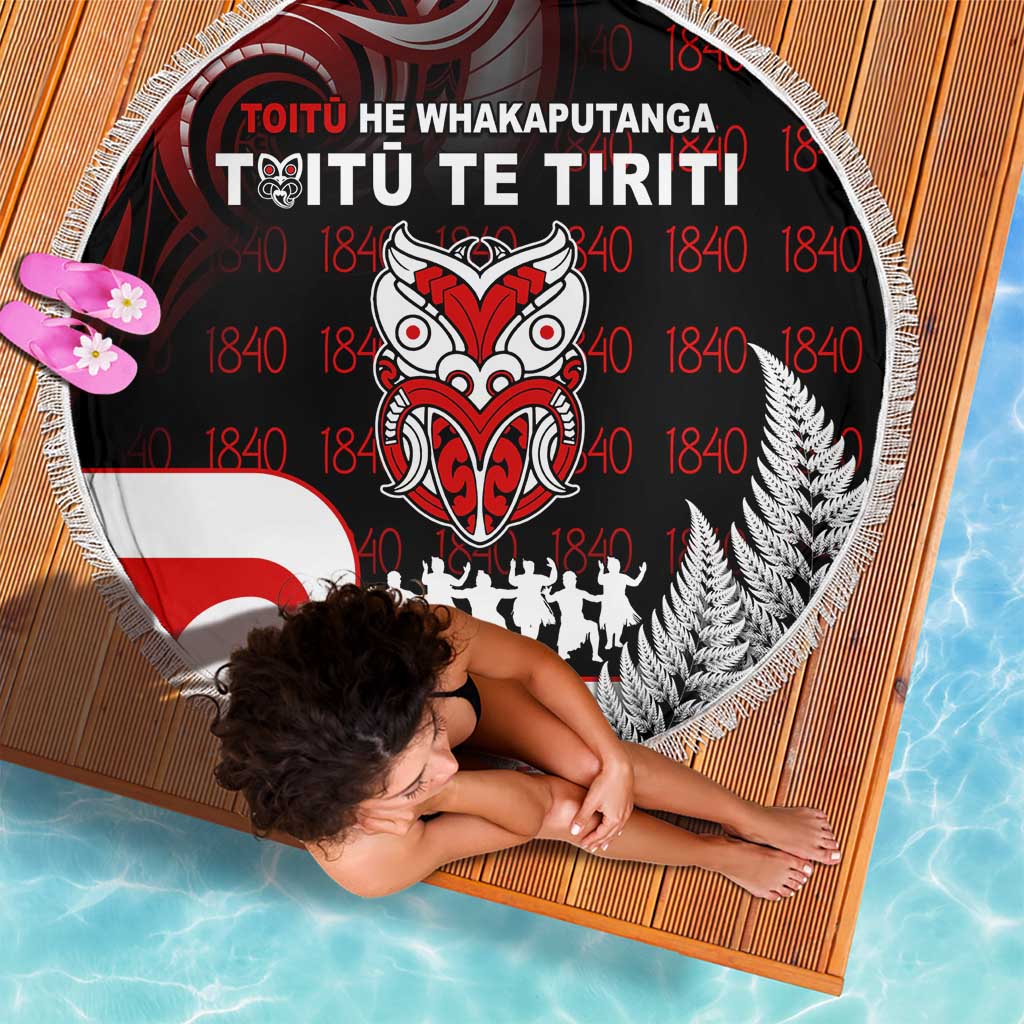 Aotearoa Toitu He Whakaputanga Beach Blanket Toitu Te Tiriti O Waitangi LT05 - Polynesian Pride