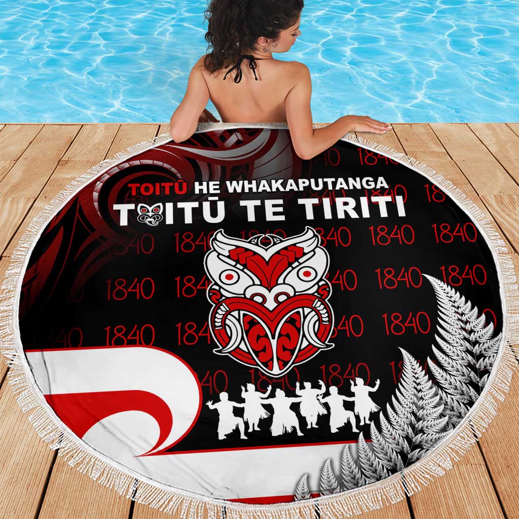 Aotearoa Toitu He Whakaputanga Beach Blanket Toitu Te Tiriti O Waitangi LT05 - Polynesian Pride