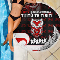 Aotearoa Toitu He Whakaputanga Beach Blanket Toitu Te Tiriti O Waitangi LT05 - Polynesian Pride