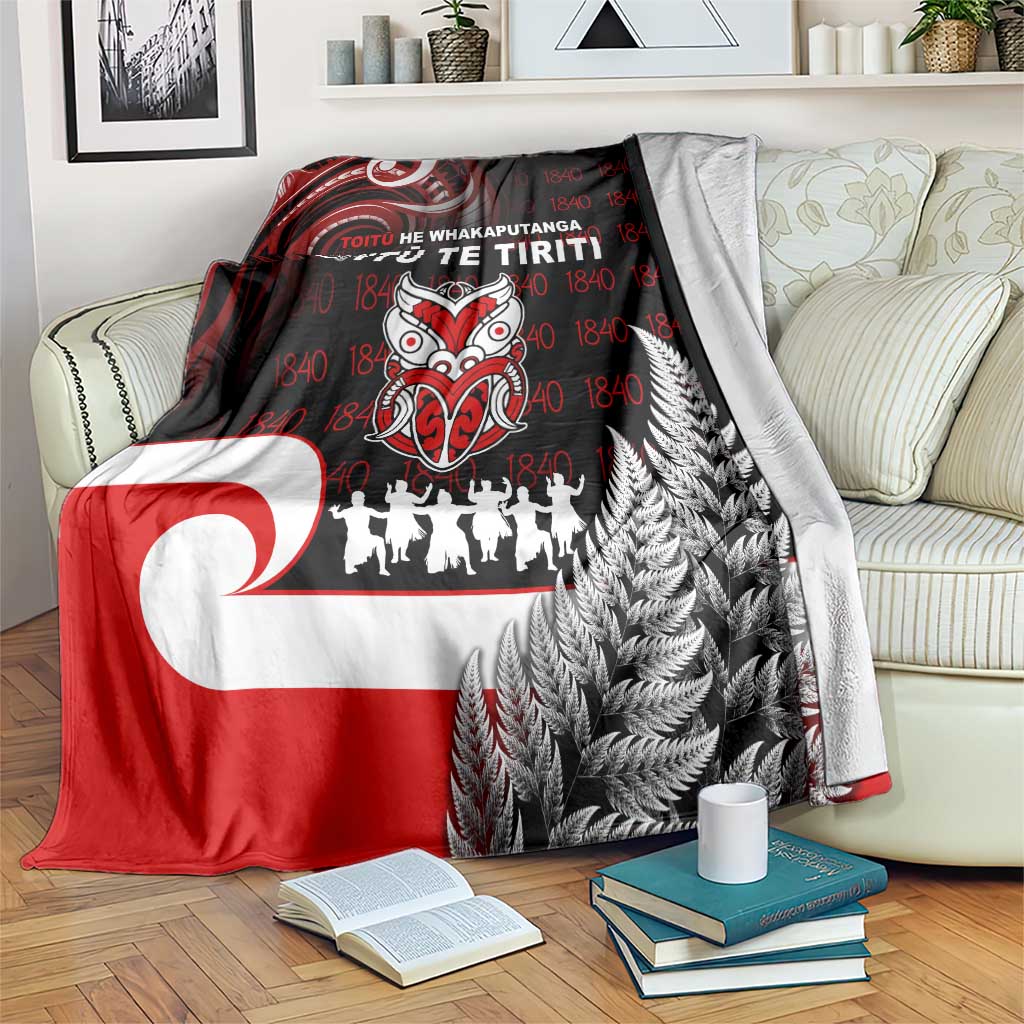 Aotearoa Toitu He Whakaputanga Blanket Toitu Te Tiriti O Waitangi LT05 Black - Polynesian Pride