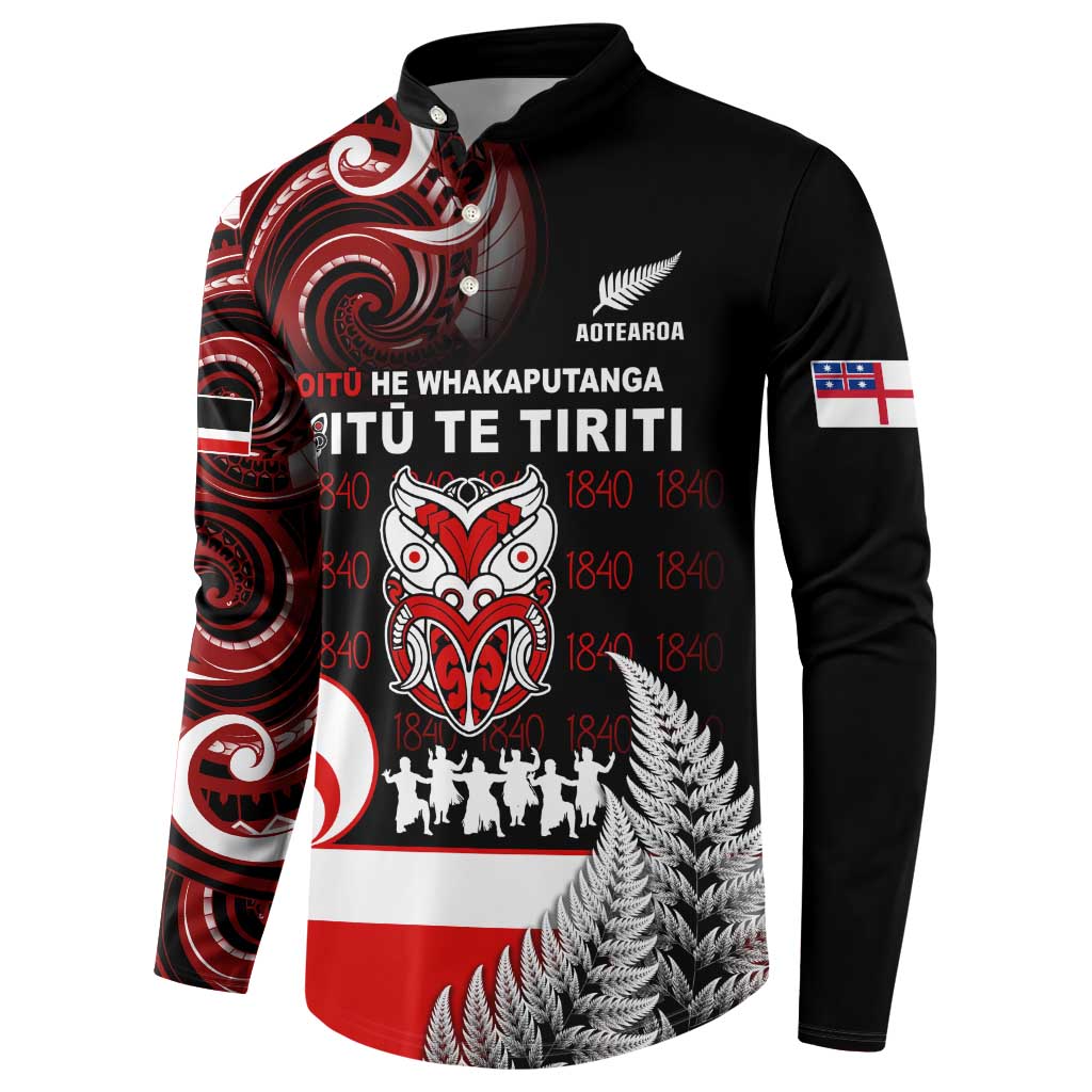 Aotearoa Toitu He Whakaputanga Button Sweatshirt Toitu Te Tiriti O Waitangi LT05 - Polynesian Pride