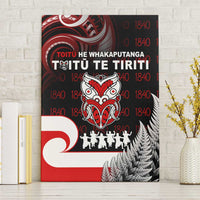Aotearoa Toitu He Whakaputanga Canvas Wall Art Toitu Te Tiriti O Waitangi LT05 Without Frame Black - Polynesian Pride