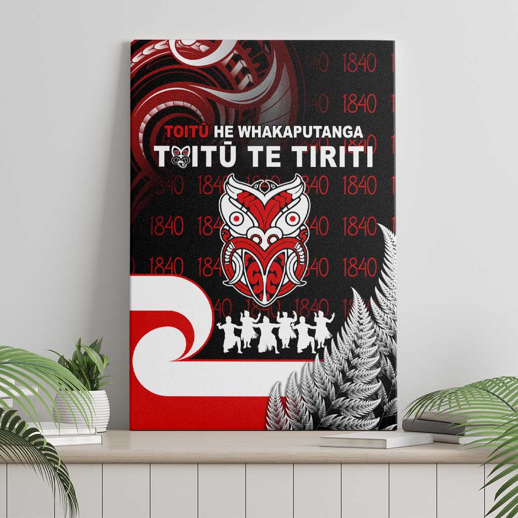 Aotearoa Toitu He Whakaputanga Canvas Wall Art Toitu Te Tiriti O Waitangi LT05 - Polynesian Pride