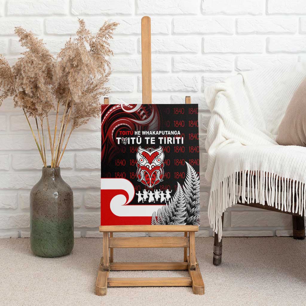 Aotearoa Toitu He Whakaputanga Canvas Wall Art Toitu Te Tiriti O Waitangi LT05 - Polynesian Pride