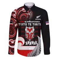 Aotearoa Toitu He Whakaputanga Family Matching Off Shoulder Short Dress and Hawaiian Shirt Toitu Te Tiriti O Waitangi