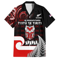 Aotearoa Toitu He Whakaputanga Hawaiian Shirt Toitu Te Tiriti O Waitangi LT05 Black - Polynesian Pride