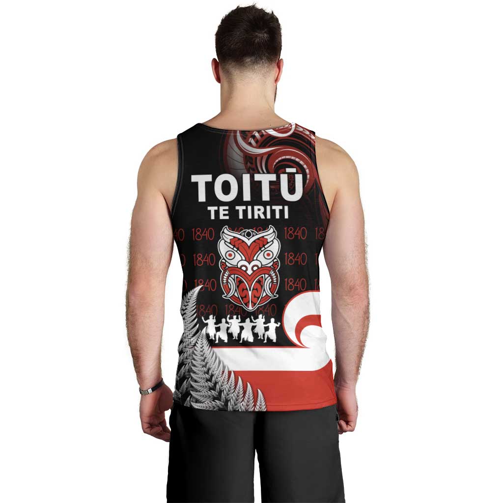 Aotearoa Toitu He Whakaputanga Men Tank Top Toitu Te Tiriti O Waitangi LT05 - Polynesian Pride