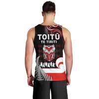 Aotearoa Toitu He Whakaputanga Men Tank Top Toitu Te Tiriti O Waitangi LT05 - Polynesian Pride