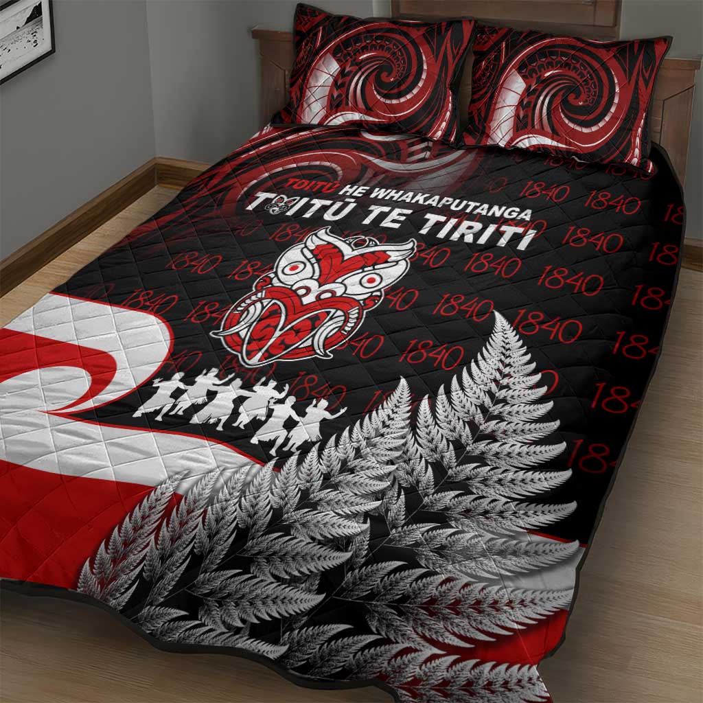 Aotearoa Toitu He Whakaputanga Quilt Bed Set Toitu Te Tiriti O Waitangi LT05 - Polynesian Pride