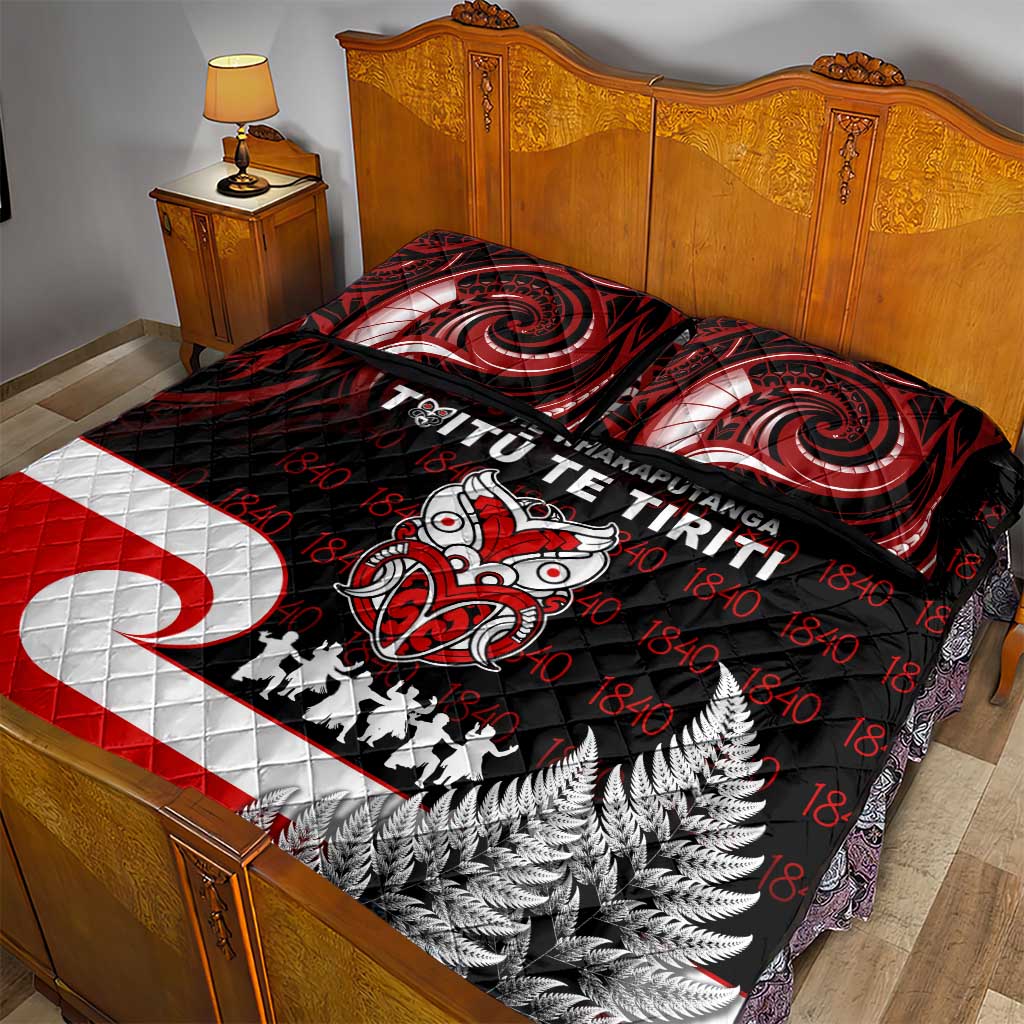 Aotearoa Toitu He Whakaputanga Quilt Bed Set Toitu Te Tiriti O Waitangi LT05 - Polynesian Pride